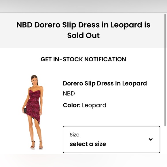 NWT NBD Doreo leopard print slip dress medium - Picture 2 of 7